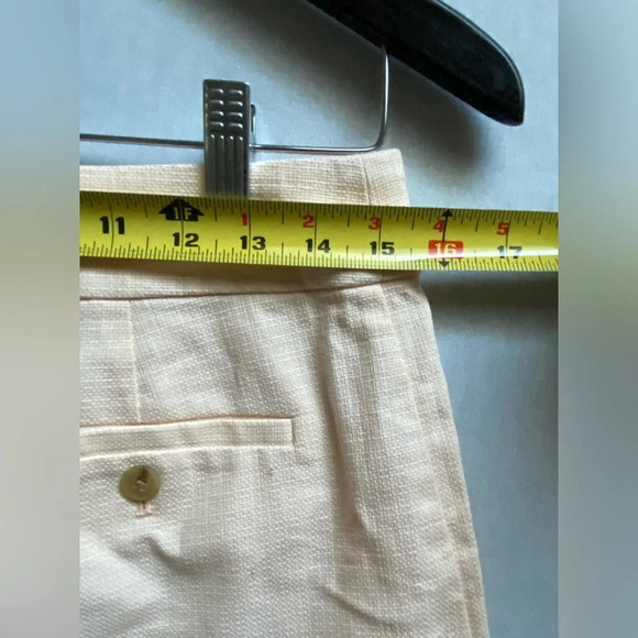 J Crew cotton eyelet basket weave peach  coral shorts Sz 6 - Picture 8 of 8